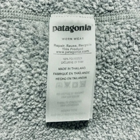 Patagonia Better Sweater 1/4 Zip Pullover Men's Large Gray Fleece Jacket - Picture 3 of 7